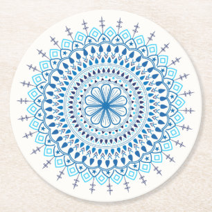 Dessous-de-verre Rond En Papier Mandala