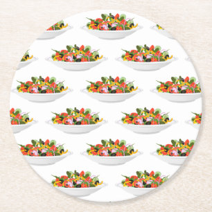 Dessous-de-verre Rond En Papier Mangez plus de plantes frais motivation salade let