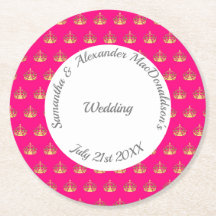 Mariage de couronne rose et or clair