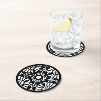 Mariage de design ornemental Vintage noir et blanc