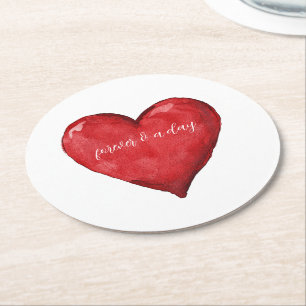 Dessous-de-verre Rond En Papier Mariage de Red Heart
