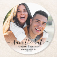 Mariage Enregistrer la date Script photo Calligrap