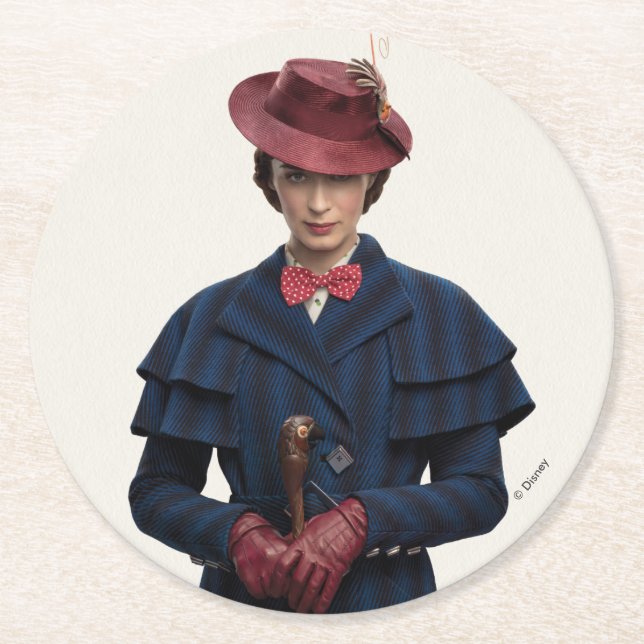 Dessous-de-verre Rond En Papier Marie Poppins (Devant)