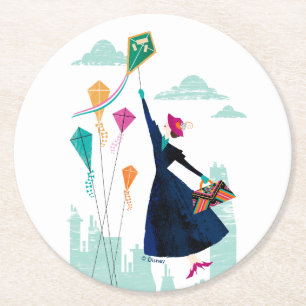 Dessous-de-verre Rond En Papier Marie Poppins  La magie dans l'air