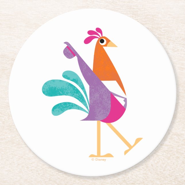 Dessous-de-verre Rond En Papier Marie Poppins| Poulet (Devant)