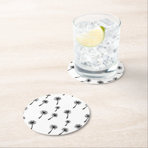 Dessous-de-verre Rond En Papier Mauvaise herbe arrive mignon cynique pissenlit Drô