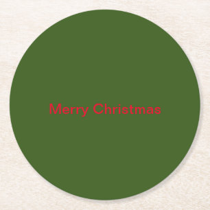 Dessous-de-verre Rond En Papier Merry Christmas