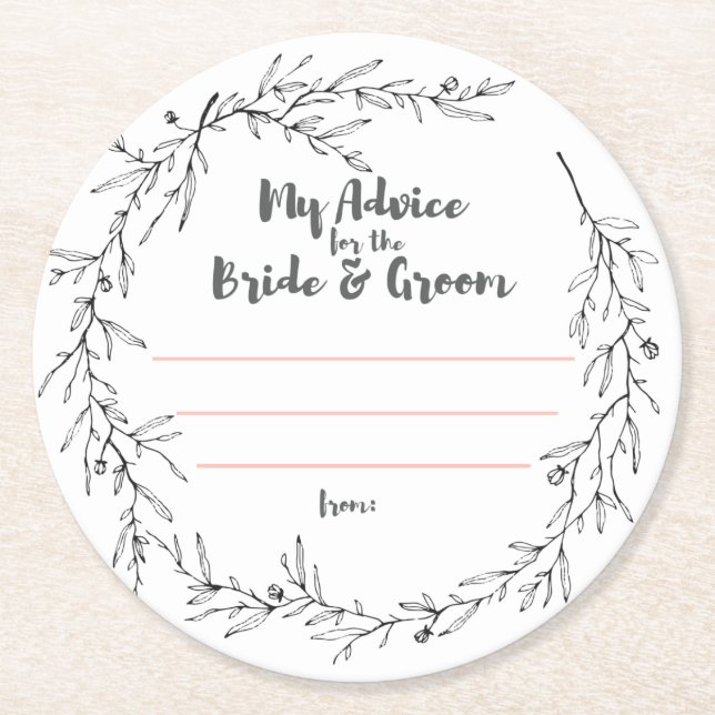 Dessous-de-verre Rond En Papier mes "deux cents " (Devant)