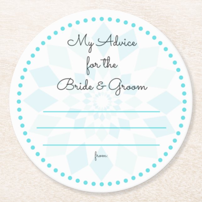 Dessous-de-verre Rond En Papier mes "deux cents " (Devant)