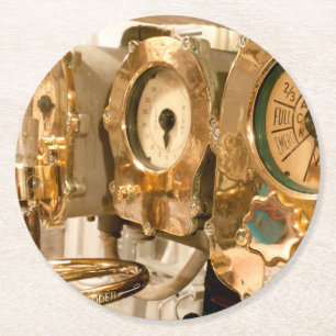 Dessous-de-verre Rond En Papier Mesures et instruments de navigation sur le
