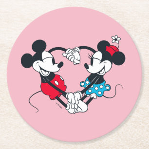 Dessous-de-verre Rond En Papier Mickey & Minnie Objectifs de relation