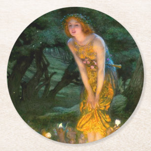 Dessous-de-verre Rond En Papier Midété Eve Edward Robert Hughes