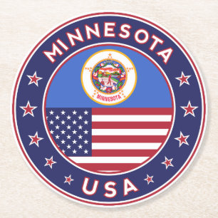 Dessous-de-verre Rond En Papier Minnesota