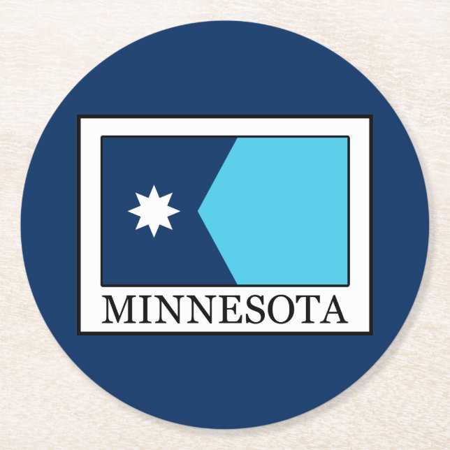 Dessous-de-verre Rond En Papier Minnesota (Devant)