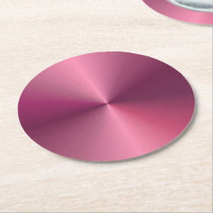 Dessous-de-verre Rond En Papier Modèle vierge élégant couleur violet rose personna