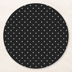 Dessous-de-verre Rond En Papier Modifier Pois gris N'importe quelle couleur Clique