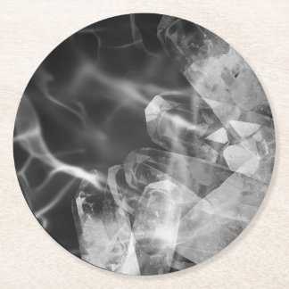 Dessous-de-verre Rond En Papier Monochrome modern coaster