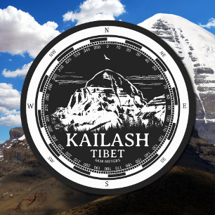 Dessous-de-verre Rond En Papier Mont Kailash - Gang Rinpoché Tibet