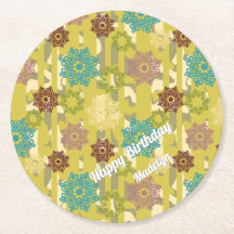 Motif floral géométrique à rayures urbaines pour a
