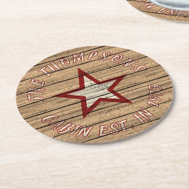 Dessous-de-verre Rond En Papier Motif Patiné Brown personnalisé (Incliné)