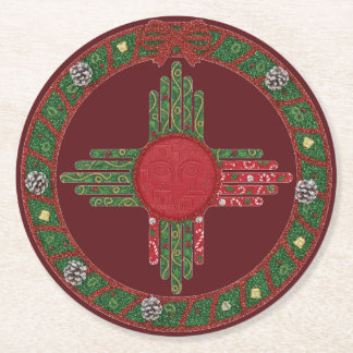 Dessous-de-verre Rond En Papier New Mexico Holiday 