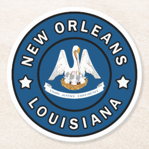 Dessous-de-verre Rond En Papier Nouvelle-Orléans Louisiane