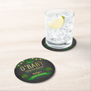 Dessous-de-verre Rond En Papier O'Baby St. Patrick's Day Baby shower