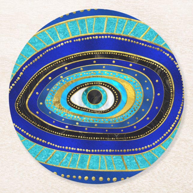Dessous-de-verre Rond En Papier OEil sourd (Devant)
