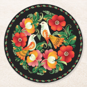 Dessous-de-verre Rond En Papier Oiseaux hongrois