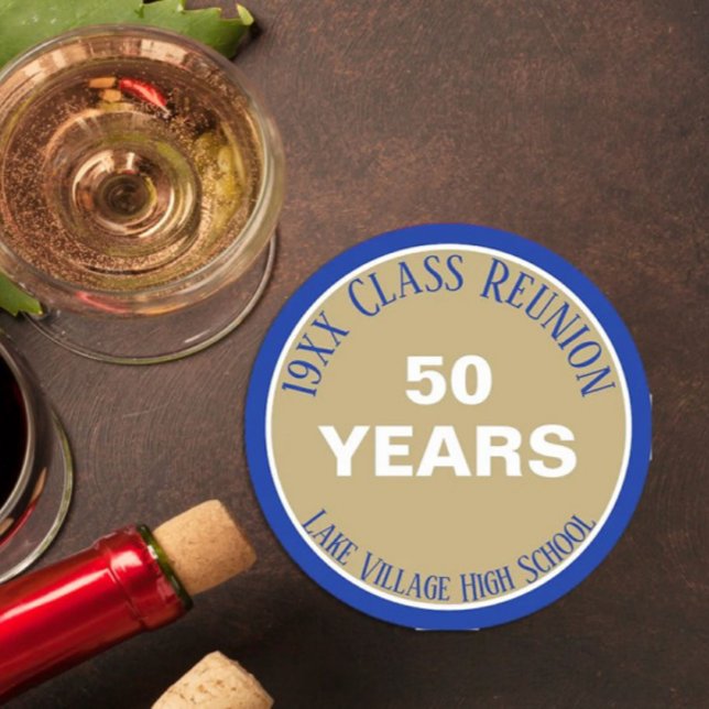 Dessous-de-verre Rond En Papier OUI ! Dessous de verre de réunion spécial 50e clas (Créateur téléchargé)