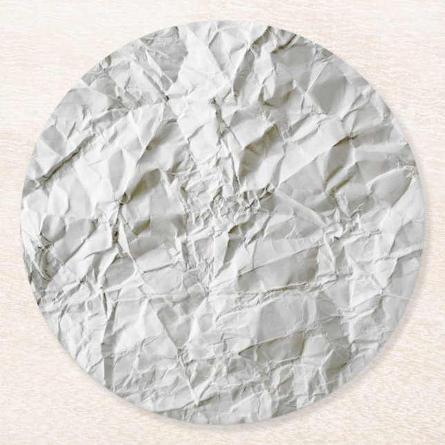 Dessous-de-verre Rond En Papier Papier ridé drôle (Devant)