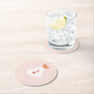 Dessous-de-verre Rond En Papier Papillons mariage au gâteau