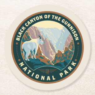 Dessous-de-verre Rond En Papier Parc national de Black Canyon