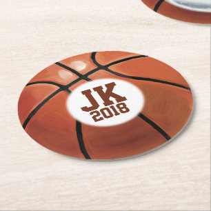 Dessous-de-verre Rond En Papier partie jetable de boule du basket-ball 05of12