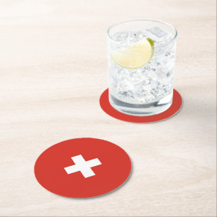 Dessous-de-verre Rond En Papier pavillon suisse