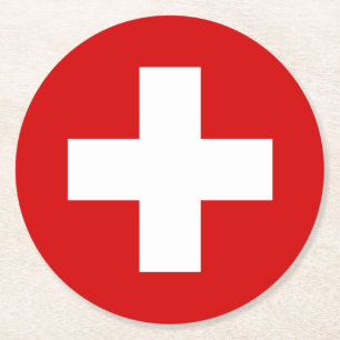 Dessous-de-verre Rond En Papier pavillon suisse