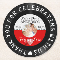 Personnalisé Retro Vinyl Record Mariage Faveur