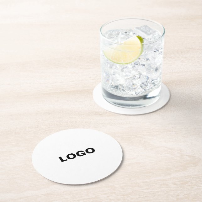 Dessous-de-verre Rond En Papier Personnaliser ou Customiser (En situation)