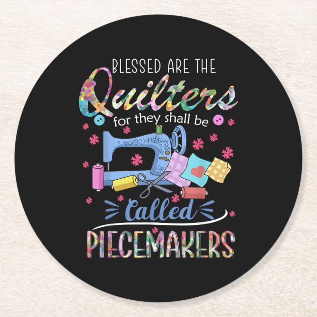 Dessous-de-verre Rond En Papier Piecemakers Piecemakers Quilting Couture Cadeau (Devant)