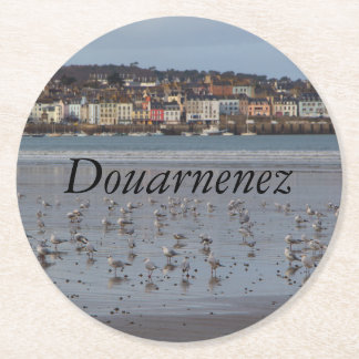 Dessous-de-verre Rond En Papier Plage de Ris à Douarnenez