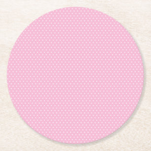Dessous-de-verre Rond En Papier Point Polka rose