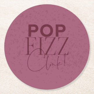 Dessous-de-verre Rond En Papier Pop, Fizz, Clink