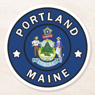 Dessous-de-verre Rond En Papier Portland Maine