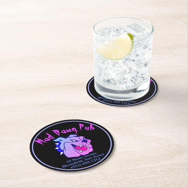 Dessous-de-verre Rond En Papier Promotion commerciale (En situation)