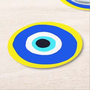 Dessous-de-verre Rond En Papier Protège-Oeil Du Mal De Charme Lucky Du Mal