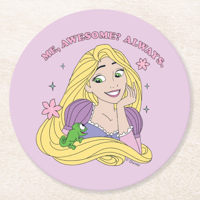 Dessous-de-verre Rond En Papier Rapunzel Toujours génial (Devant)