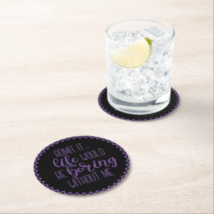 Dessous-de-verre Rond En Papier Réception de mariage Bière, bar, dessous de verre