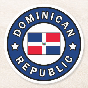 Dessous-de-verre Rond En Papier République dominicaine