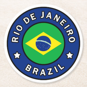 Dessous-de-verre Rond En Papier Rio de Janeiro Brésil