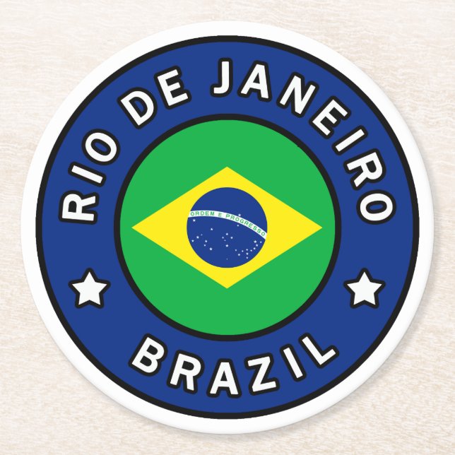 Dessous-de-verre Rond En Papier Rio de Janeiro Brésil (Devant)